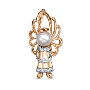 Золотая подвеска KABAROVSKY с бриллиантом и жемчугом K3-0041-1500 фото