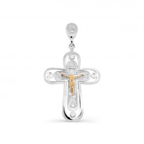 Подвеска из золочёного серебра KABAROVSKY с фианитом K3-155-7984 фото