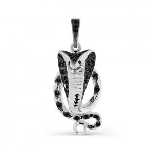 Серебряная подвеска Символ года Змея KABAROVSKY с фианитом K3-202-41089 фото