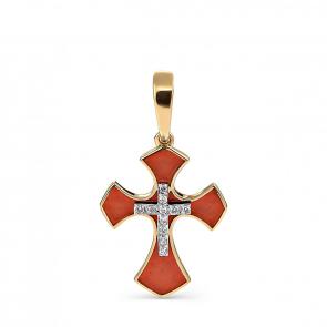 Золотая подвеска KABAROVSKY с бриллиантом и эмалью K3-2280-1018 фото