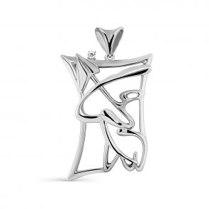 Серебряная подвеска Знак зодиака Стрелец KABAROVSKY с фианитом K3-291-7900 фото