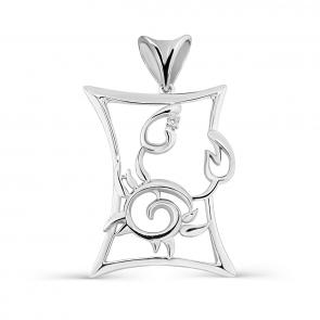 Серебряная подвеска Знак зодиака Рак KABAROVSKY с фианитом K3-297-7900 фото