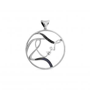 Серебряная подвеска KABAROVSKY с фианитом K3-336-0100 фото