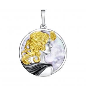 Подвеска из лимонного серебра KABAROVSKY с перламутром K3-438-6281 фото