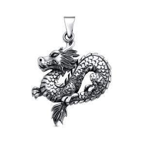 Подвеска из черненого серебра Символ года Дракон KABAROVSKY K3-9036-0089 фото