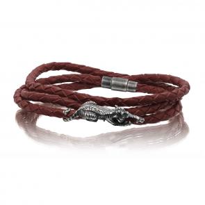 Кожаный шнурок с декоративным элементом из серебра KABAROVSKY с фианитом K4-060-90383 фото