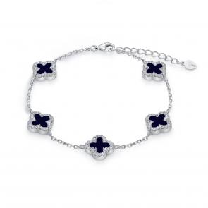 Серебряный браслет KABAROVSKY с фианитом и опалом K4-9102-3600 фото