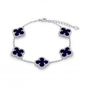 Серебряный браслет KABAROVSKY с фианитом и опалом K4-9104-3600 фото