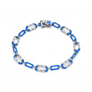 Серебряный браслет KABAROVSKY с фианитом и эмалью K4-9189-7905 фото