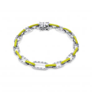 Серебряный браслет KABAROVSKY с фианитом и эмалью K4-9204-7912 фото