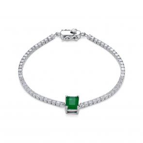 Серебряный браслет KABAROVSKY с фианитом и алпанитом K4-9229-60400 фото