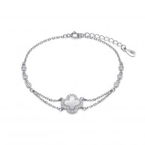 Серебряный браслет KABAROVSKY с фианитом и перламутром K4-9250-6200 фото