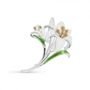 Брошь из золочёного серебра KABAROVSKY с эмалью K5-059-1587 фото