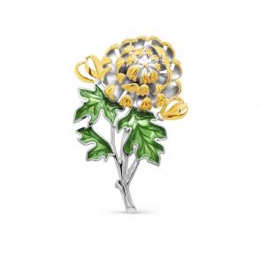 Брошь из лимонного серебра KABAROVSKY с эмалью K5-078-0013 фото