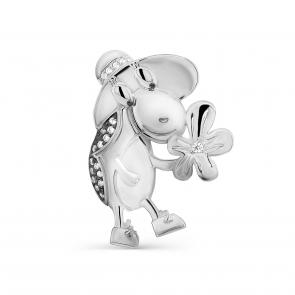 Серебряная брошь KABAROVSKY с фианитом K5-089-7989 фото