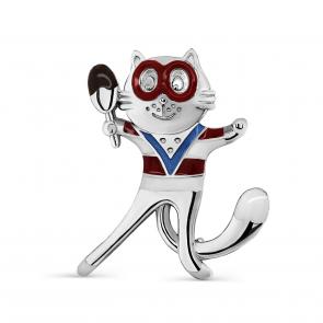 Серебряная брошь KABAROVSKY с эмалью K5-094-0001 фото