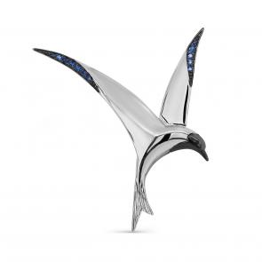 Серебряная брошь KABAROVSKY с фианитом K5-104-0189 фото