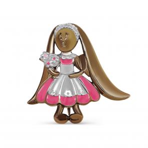 Брошь из золочёного серебра KABAROVSKY с эмалью K5-142-0001 фото