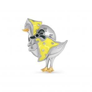 Брошь из золочёного серебра KABAROVSKY с эмалью K5-145-0001 фото