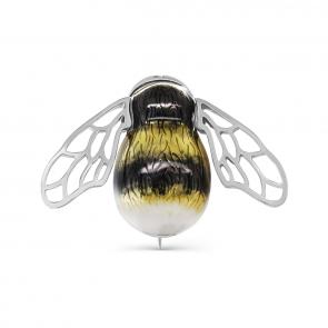 Серебряная брошь KABAROVSKY с эмалью K5-146-0001 фото