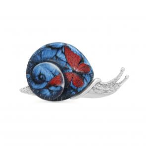 Серебряная брошь KABAROVSKY с эмалью K5-160-0043 фото