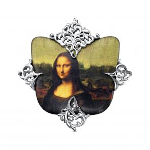 Серебряная брошь KABAROVSKY с эмалью K5-169-0044 фото