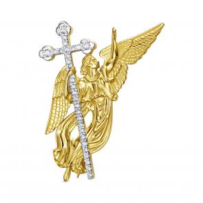 Брошь из лимонного серебра KABAROVSKY с фианитом K5-174-7987 фото