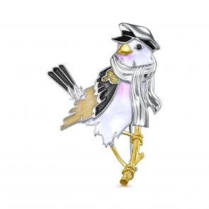 Серебряная брошь KABAROVSKY K5-203-41087 фото