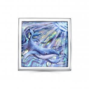 Серебряная брошь KABAROVSKY с перламутром K5-206-62400 фото