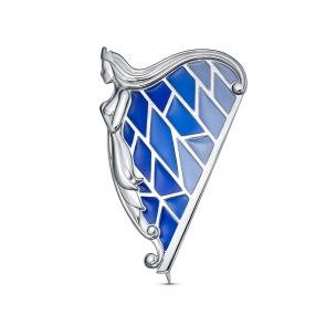 Серебряная брошь KABAROVSKY с витражной эмалью K5-223-0007 фото