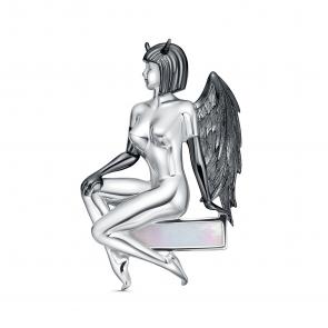 Серебряная брошь KABAROVSKY с перламутром K5-236-6289 фото