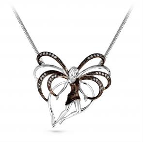 Серебряное колье KABAROVSKY с фианитом K6-001-8189 фото