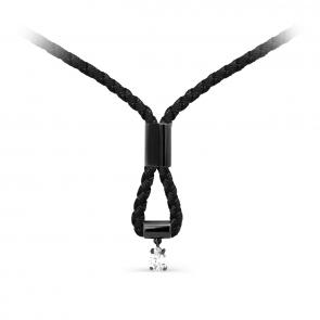 Текстильный шнурок-колье с декоративным элементом из серебра KABAROVSKY с фианитом K6-044-94089 фото