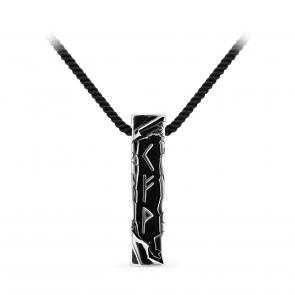 Текстильный шнурок-колье с декоративным элементом из серебра KABAROVSKY с керамикой K6-083-94089 фото