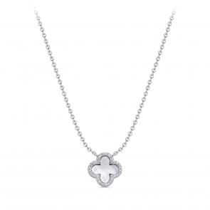 Серебряное колье KABAROVSKY с фианитом и перламутром K6-9146-6200 фото