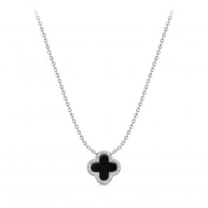  Колье из серебра с ониксом и фианитом Серебро 925° K6-9146-6700 фото