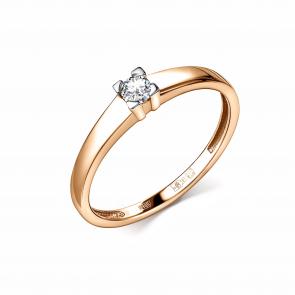 Золотое кольцо ЮК Клондайк с бриллиантом KL01-00041-01-001-01-01 фото