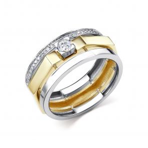 Кольцо из лимонного золота ЮК Клондайк с бриллиантом KL01-00076-06-001-02-06 фото