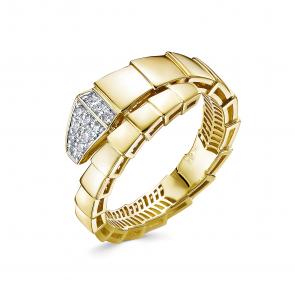 Кольцо из лимонного золота ЮК Клондайк с бриллиантом KL01-00259-03-001-02-01 фото