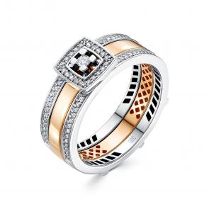 Кольцо-трансформер из комбинированного золота ЮК Клондайк с бриллиантом KL01-00569-05-001-02-06 фото