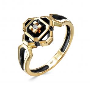 Кольцо из лимонного золота ЮК Клондайк с бриллиантом KL01-00737-03-001-02-08 фото