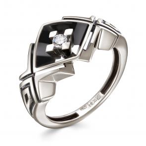 Кольцо из белого золота ЮК Клондайк с бриллиантом KL01-00740-02-001-02-08 фото