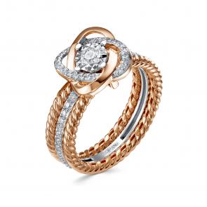 Кольцо из комбинированного золота ЮК Клондайк с бриллиантом KL01-00764-05-001-02-06 фото