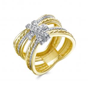 Кольцо из лимонного золота ЮК Клондайк с бриллиантом KL01-00766-03-001-02-01 фото