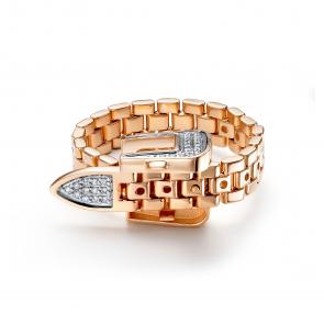 Золотое кольцо-трансформер ЮК Клондайк с бриллиантом KL01-00820-01-001-02-01 фото