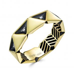 Кольцо из лимонного золота ЮК Клондайк с бриллиантом KL01-01221-03-001-02-08 фото