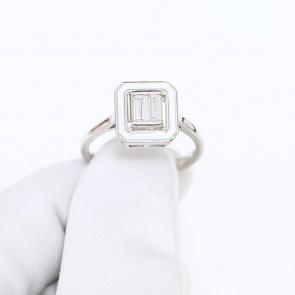 Серебряное кольцо ВЕРОНА с эмалью и цирконием Rc05946r фото