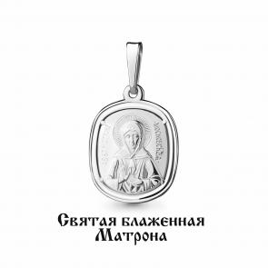 Серебряная подвеска-иконка Святая блаженная Матрона AQUAMARINE А12584 фото