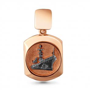 Подвеска из золочёного серебра Корабль AQUAMARINE А16078-пк фото