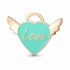 Подвеска из золочёного серебра AQUAMARINE с эмалью А16209-п фото